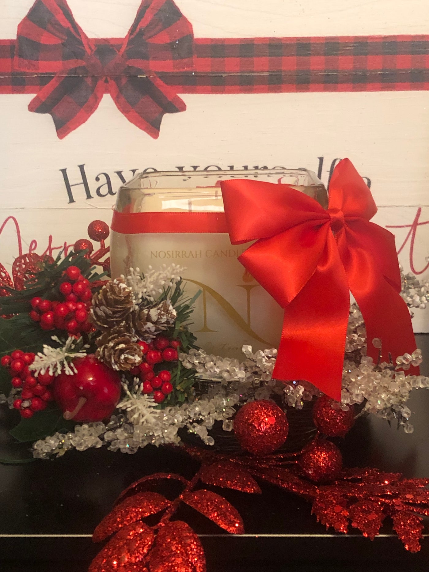 Plum Fig Christmas Candle - Nosirrah Candle Company LLC